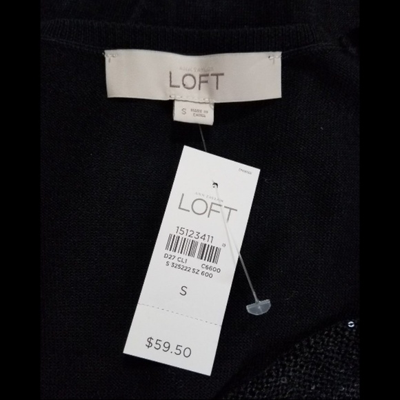 Ann Taylor Loft Black Sequin Tank Top NWT - Picture 5 of 6